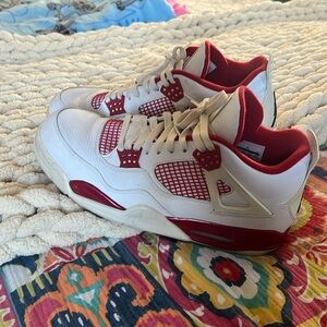 Mens Jordan 4 in great condition (no box) red and white retro alternate 89 11.5
